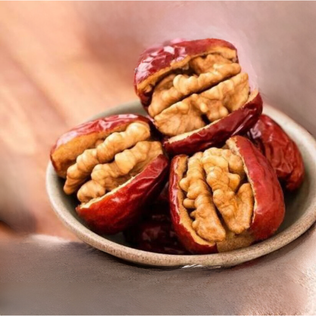 紅棗核桃 香甜紅棗與酥香核桃 紅棗夾核桃 零食 烘培 核桃 堅果 椰棗 紅棗-細節圖5