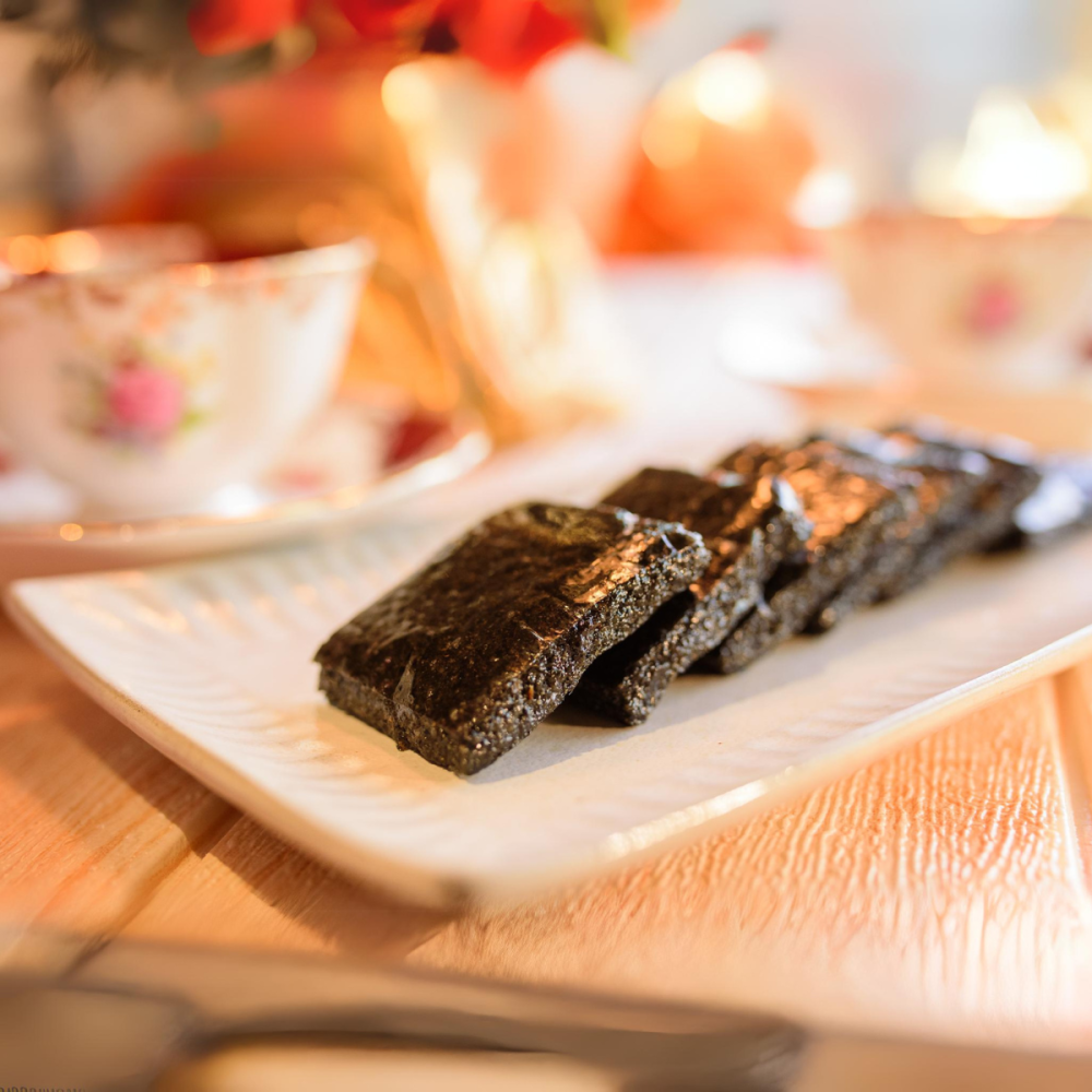 黑芝麻糕 【三寶熊】芝麻糕 純手工黑芝麻糕  零食 300克/500克 全素 養生厚芝麻軟糕 芝麻糖 傳統零食 甜點-細節圖3