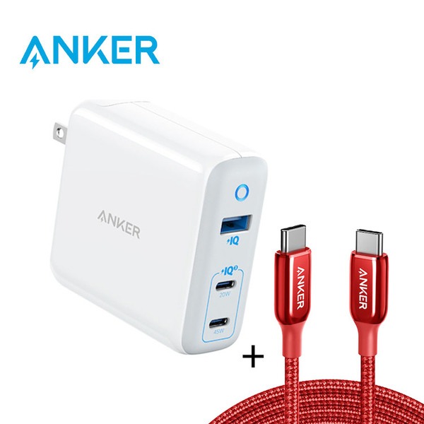 ANKER PowerPort III 3-Port 65W高速充電器+Type-c 編織線 0.9m/1.8m-細節圖2