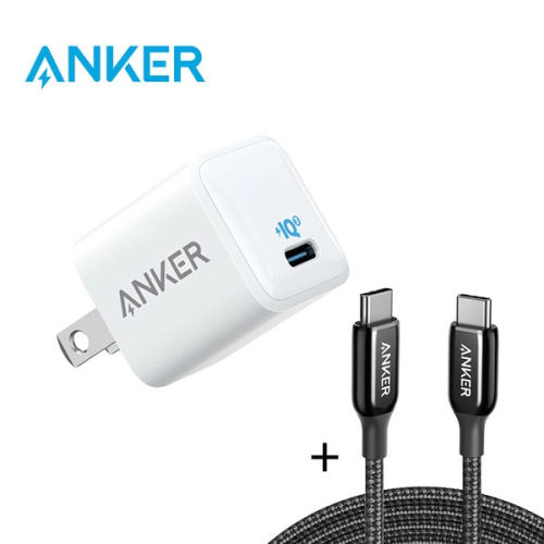 ANKER Power port III Nano USB 電源供應器 20W+Typec編織線 0.9m/1.8m