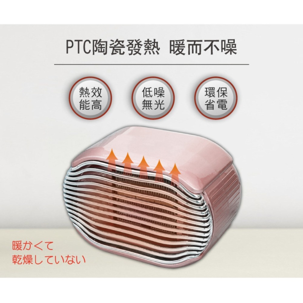 松井 陶瓷小型電暖器 粉/藍/綠 SG-110FH-細節圖6