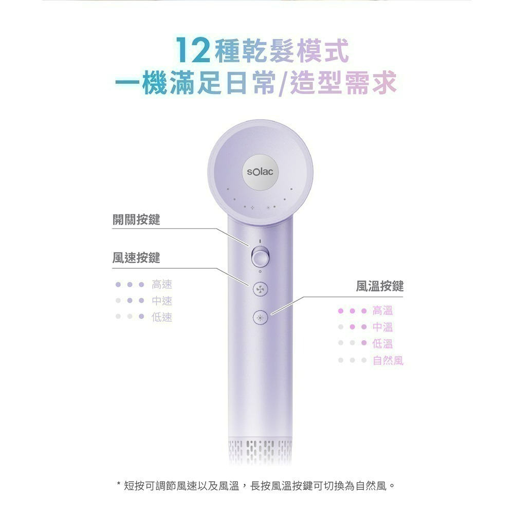 【618好禮限時購】sOlac 高速智能溫控專業吹風機 SD-860-細節圖6