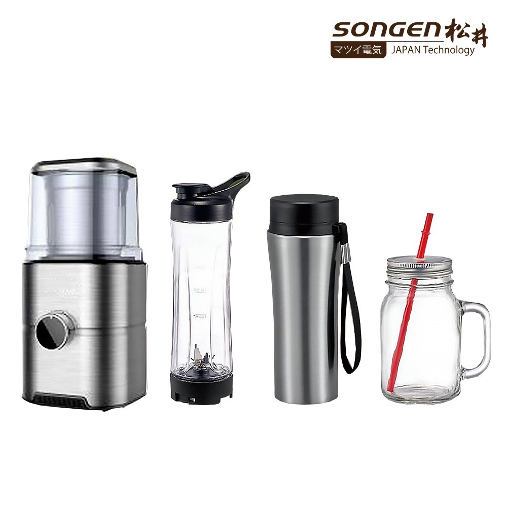 SONGEN 松井 多功能蔬果調理機/研磨機/果汁機 四件組 GS-324-細節圖2