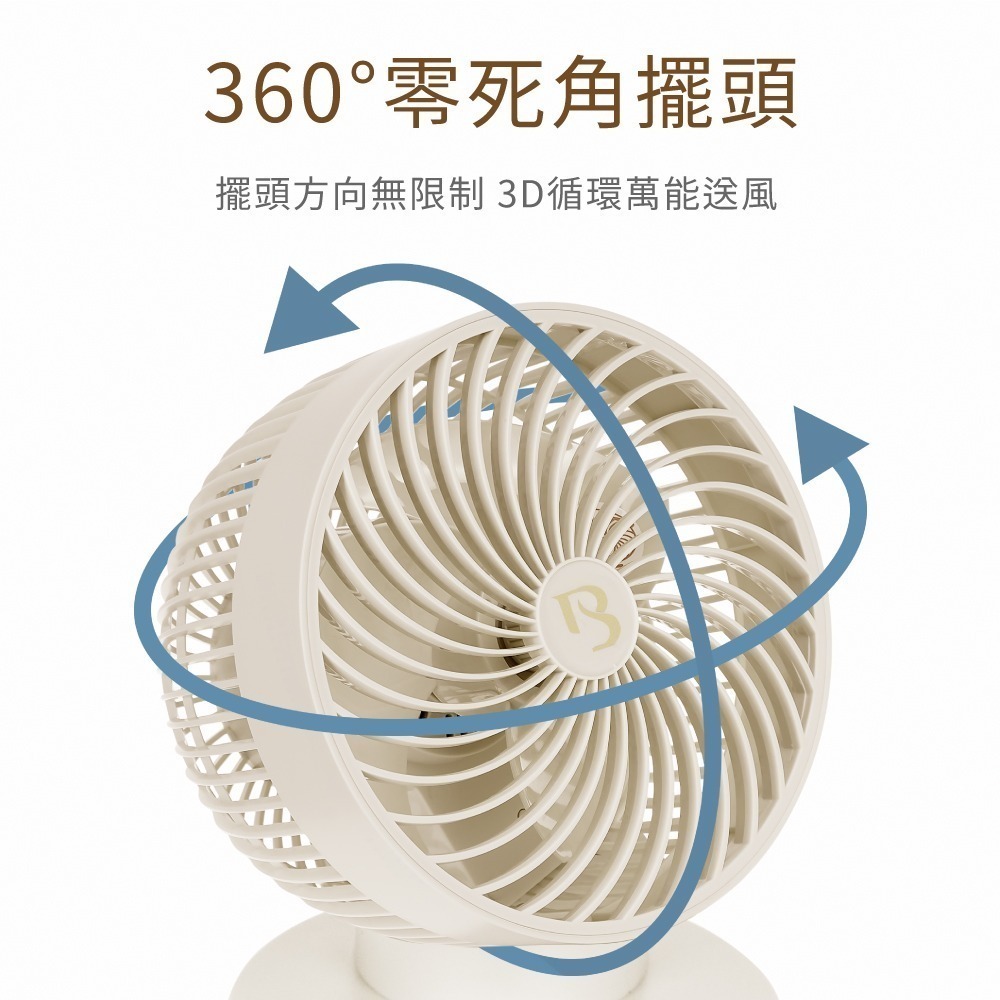 BAMOUSSE 巴慕斯 360度擺頭陀螺循環扇 BMS-GS2395-細節圖4