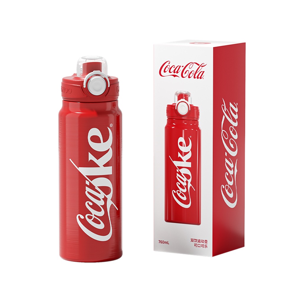 NONOO 可口可樂 雙飲運動壺 760ml NS760M1-規格圖8