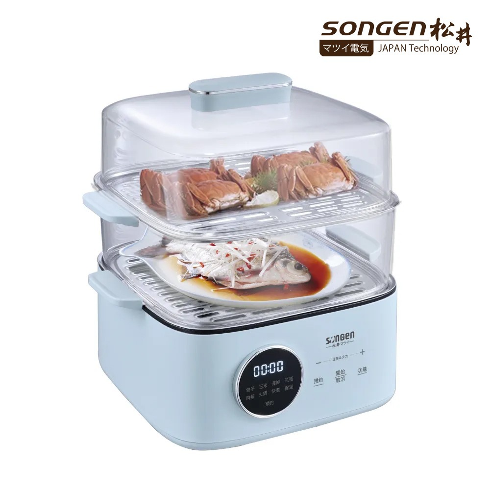 SONGEN 松井 多功能雙層智慧型蒸煮鍋/電火鍋 (透明蒸蓋) SG-1023MS-細節圖2