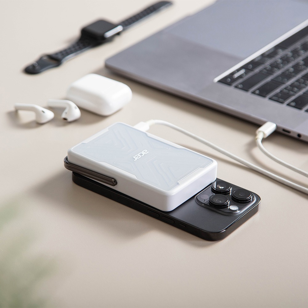 ACER 宏碁 10000mAh 20W 無線充側架行動電源 POT-545-細節圖3
