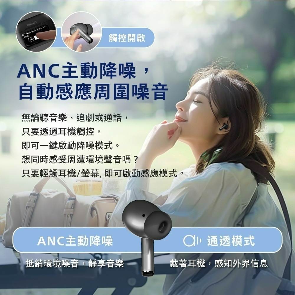 【好禮限時購】PHILIPS 飛利浦 觸控螢幕藍牙耳機 TAT2630-細節圖5