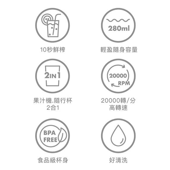 【新品上市】YAMAZEN 山善 YMF-280 隨行果汁機-細節圖4