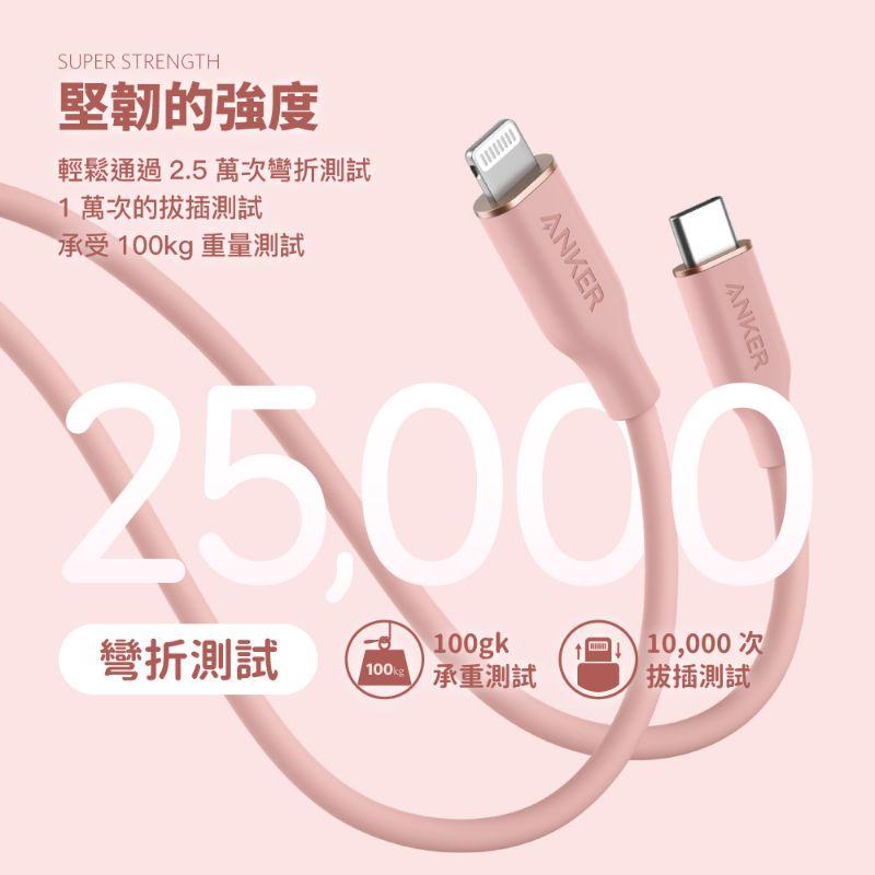 [快充線]ANKER PoweLine III FLOW USB-C to USB-C編織線0.9M-細節圖3