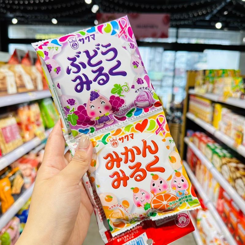 🦁獅賣特實體店面 四連水果風味牛奶糖 串包 牛奶糖 糖果 零食 點心 日本代購 56g-細節圖2