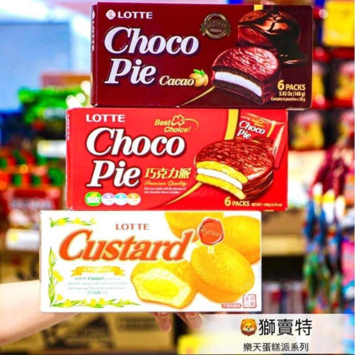 🦁獅賣特 現貨 樂天巧克力派蛋黃派 韓國進口 6入包裝
