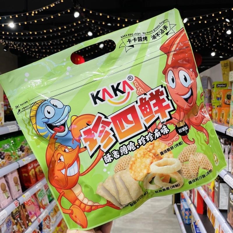 🦁獅賣特 現貨 台灣 KAKA 卡卡 珍四鮮 蝦片 魷魚圈 蝦餅 魚酥 綜合包 魷魚片 烤魷 烤蝦 冠軍魷 冠軍蝦-細節圖2