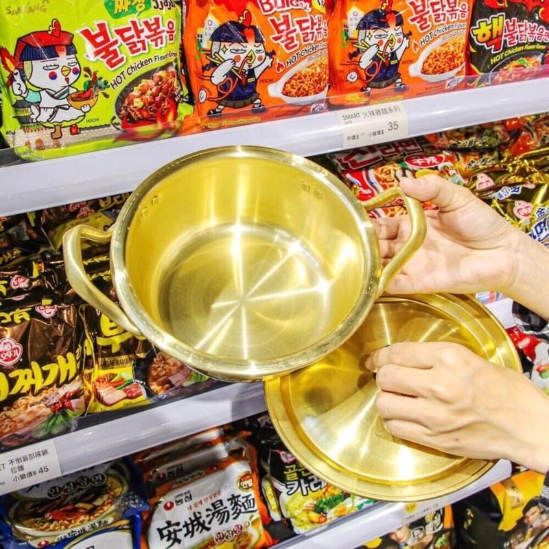 🦁獅賣特實體店面 韓國經典泡麵鍋 16公分 18公分 加厚鋁製 韓國筷子 韓國湯匙 韓國不鏽鋼餐具 不鏽鋼餐具組-細節圖2