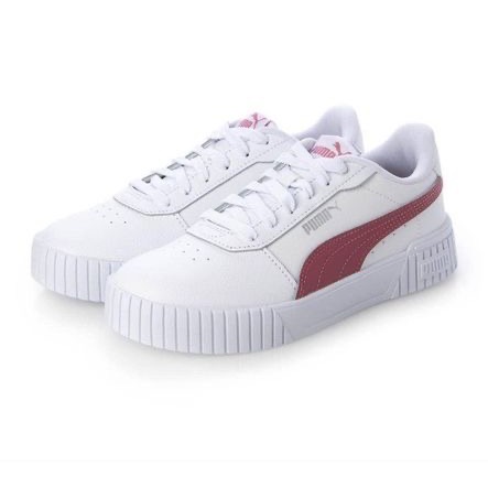 日本購買正版 PUMA CARINA 2.0 女款 運動 鞋 24cm 復古 385849-06 白色x粉色-細節圖2