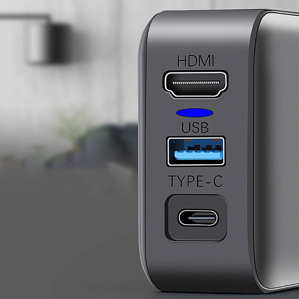 任天堂 Switch 專用 新款便攜 多功能 電視轉換 投影 底座 二合一 變壓器 影像轉接充電器 視訊底座【波波電玩】-細節圖4