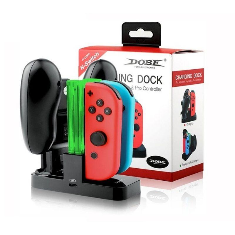 任天堂 Switch DOBE Joy-Con 四手充電器底座 可充主機平板PRO控制器 【波波電玩】-細節圖3