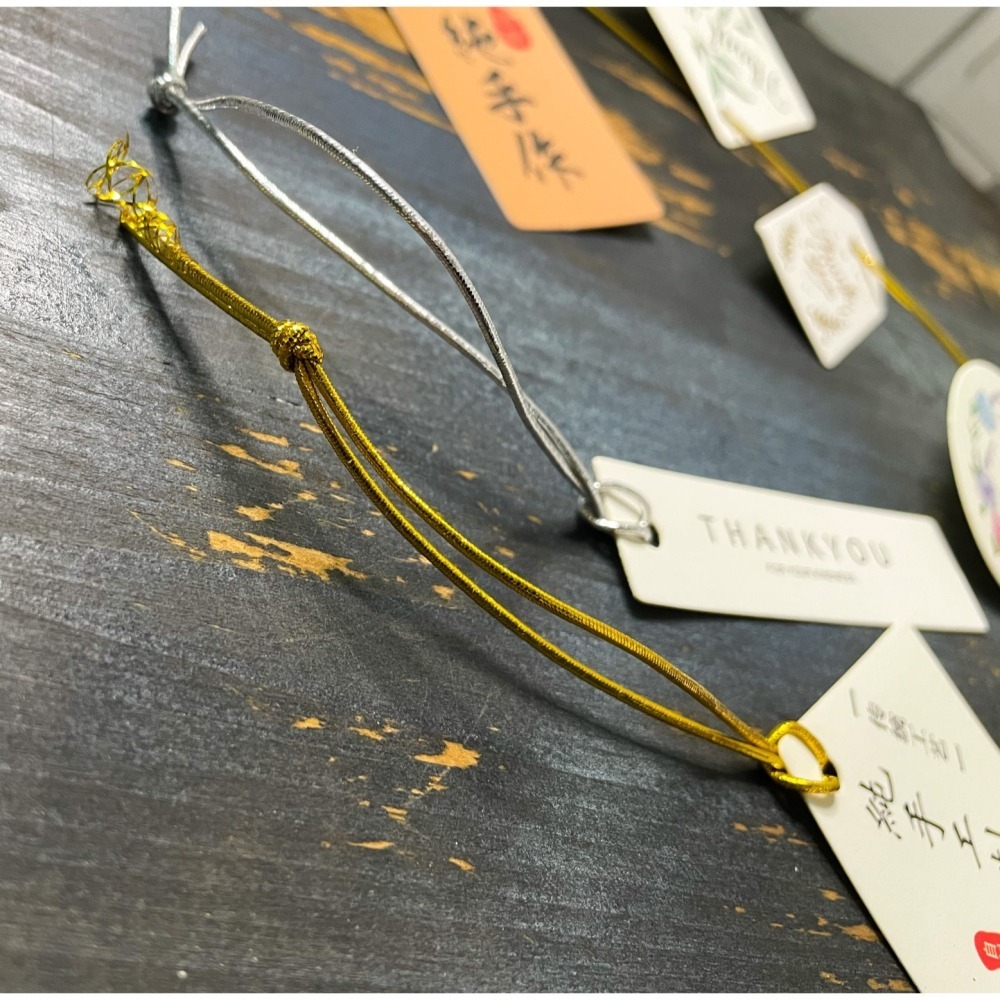 N瘋包裝 | 100入 1mm粗 彈力繩 吊牌繩 鬆緊繩 金絲包裝繩 彈性繩 彈性線 吊繩 彈性金線束帶 金蔥繩-細節圖10