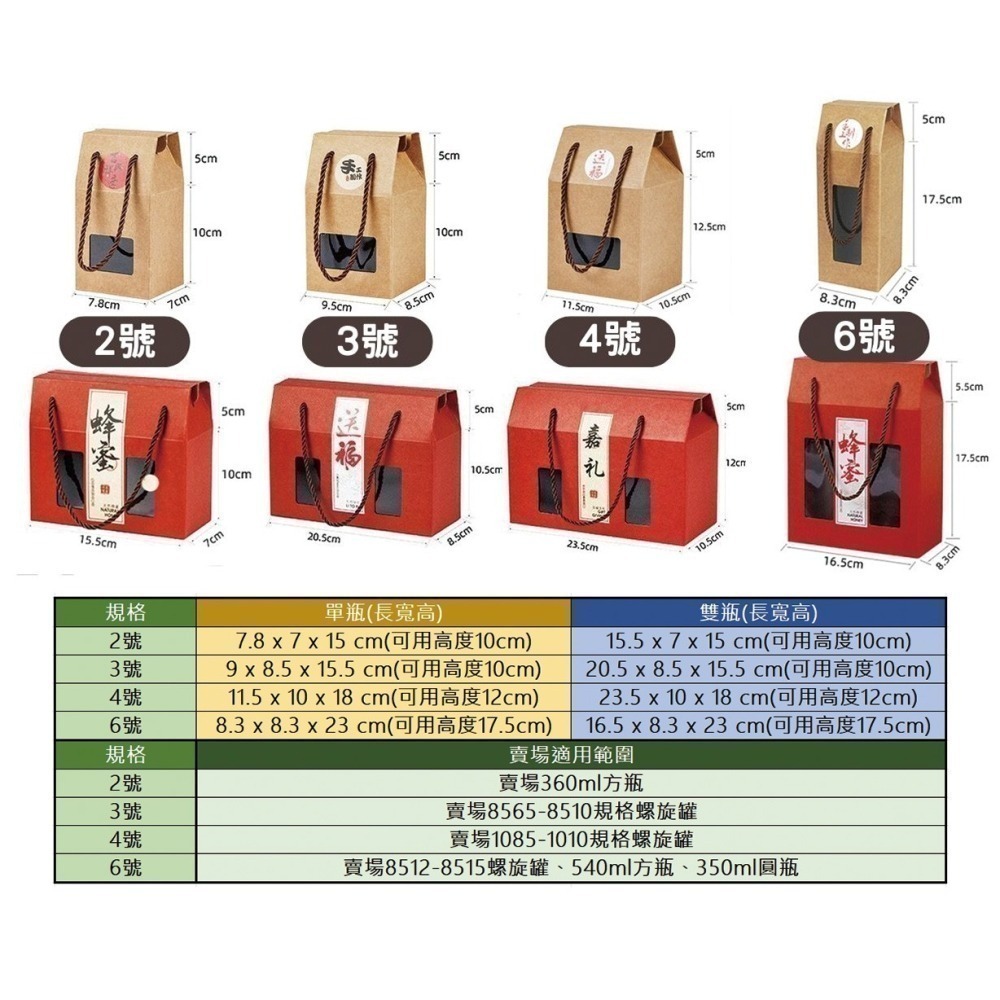 N瘋包裝 | 雙開窗紙盒 附繩設計 手提伴手禮盒 節慶禮盒 可見內容物 適用六角玻璃瓶/塑膠罐 包裝盒 牛皮紙盒-細節圖10