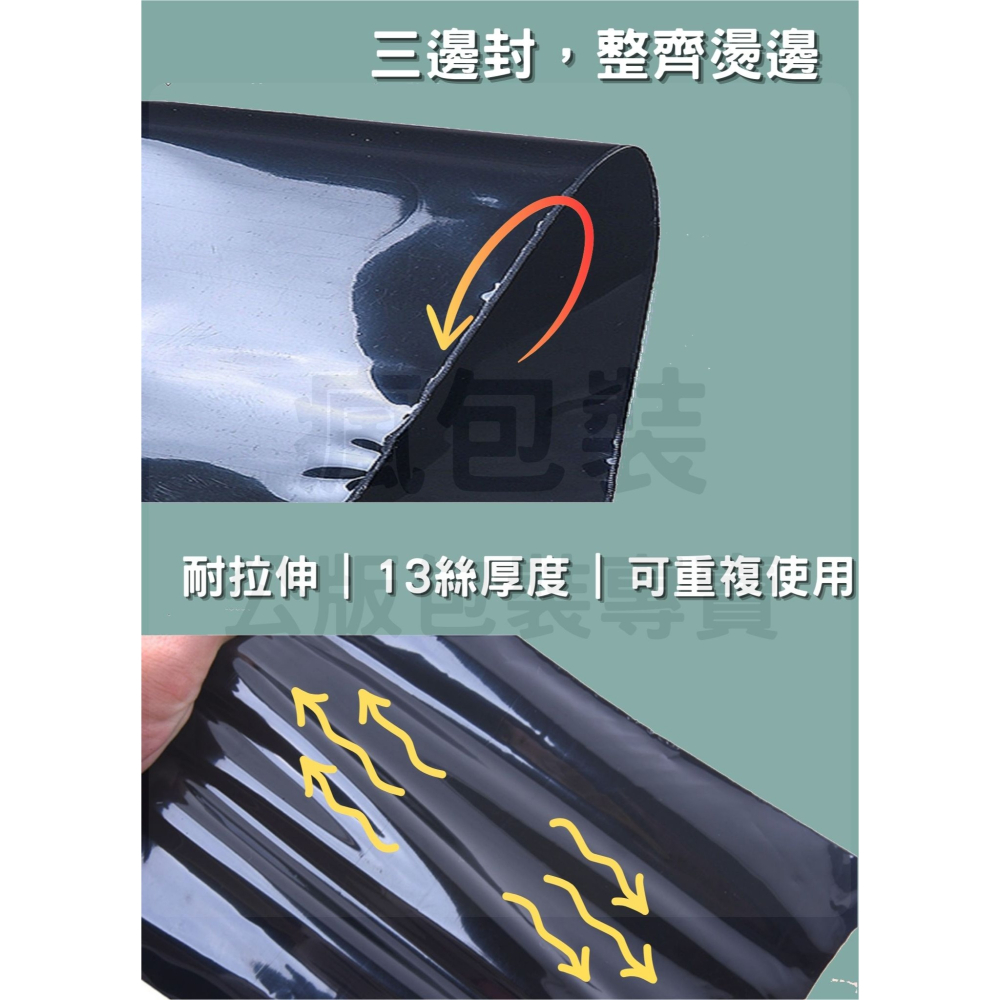黑色PE夾鏈袋 | 0號~6號 | 塑膠袋 夾鍊袋 封口袋 自封袋 包裝袋 分裝袋 密封袋 避光收納 | UG-細節圖2