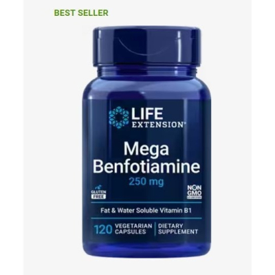Life Extension Mega Benfotiamine 苯磷硫胺 250mg 120粒 代購服務