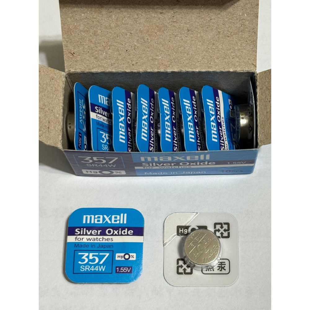 現貨 maxell 鈕扣電池1.55V SR44W (357) 水銀電池（包裝依廠商）-細節圖2
