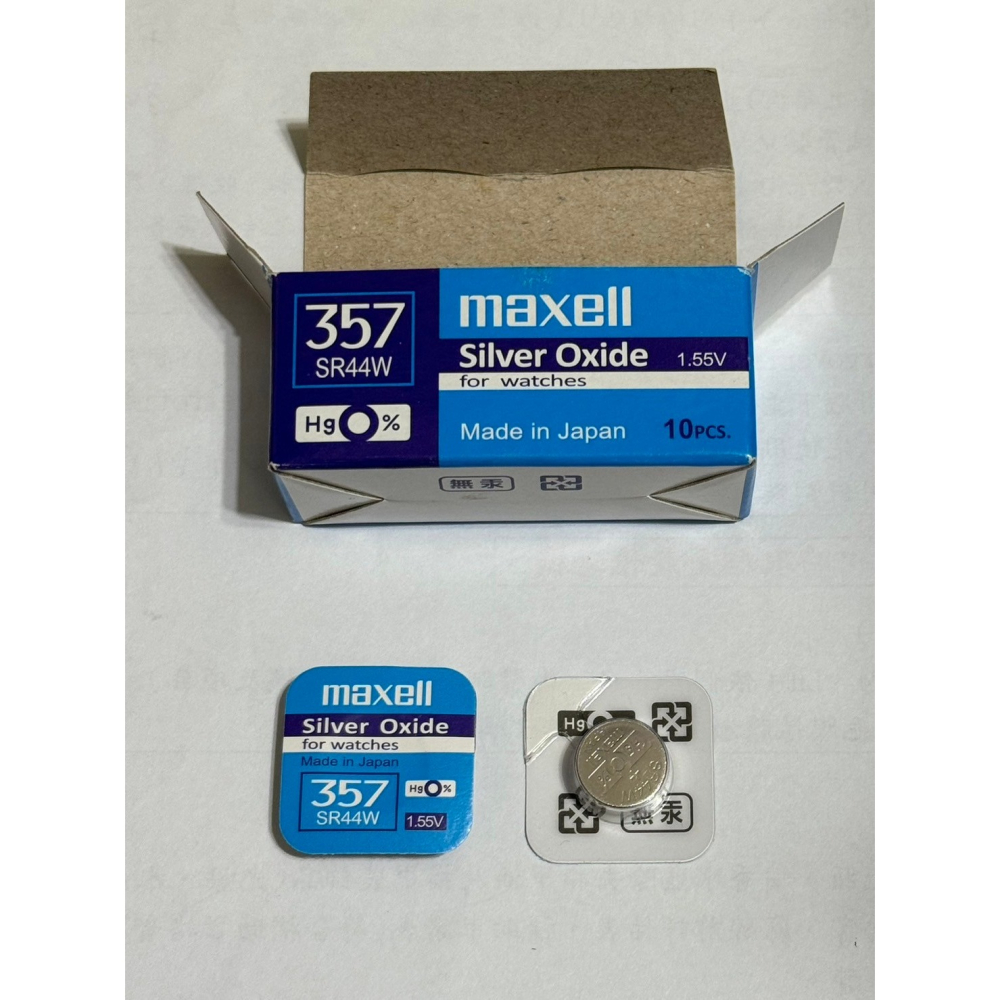 現貨 maxell 鈕扣電池1.55V SR44W (357) 水銀電池（包裝依廠商）-細節圖3