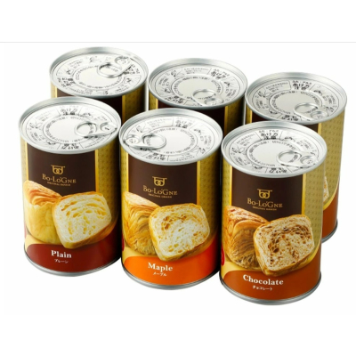 日本非常食(避難食物)-Bo~LoGNE罐頭麵包-期限三年(2026.7)一組三罐不同口味