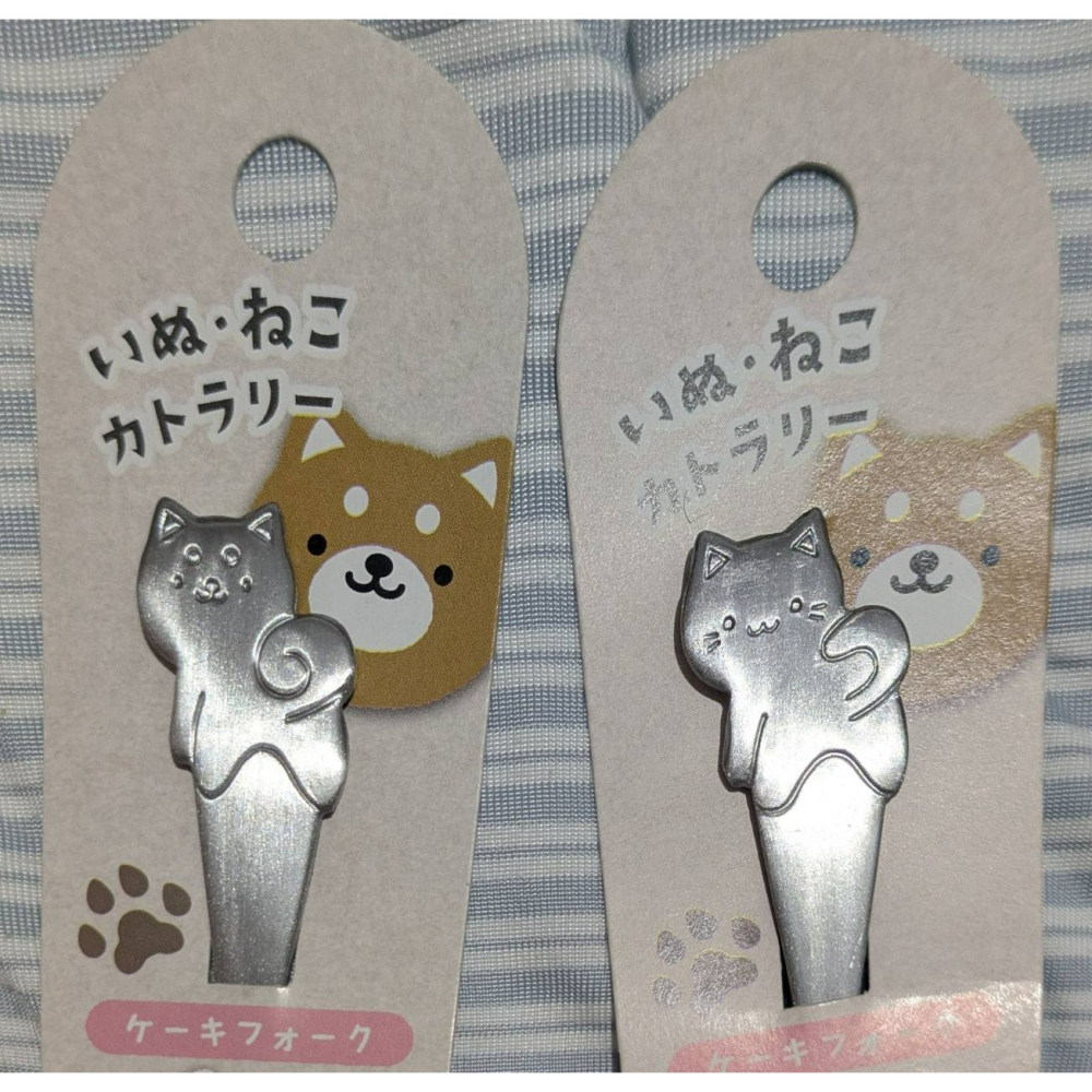 日本新潟燕市製-貓狗造型餐具-叉子-細節圖2