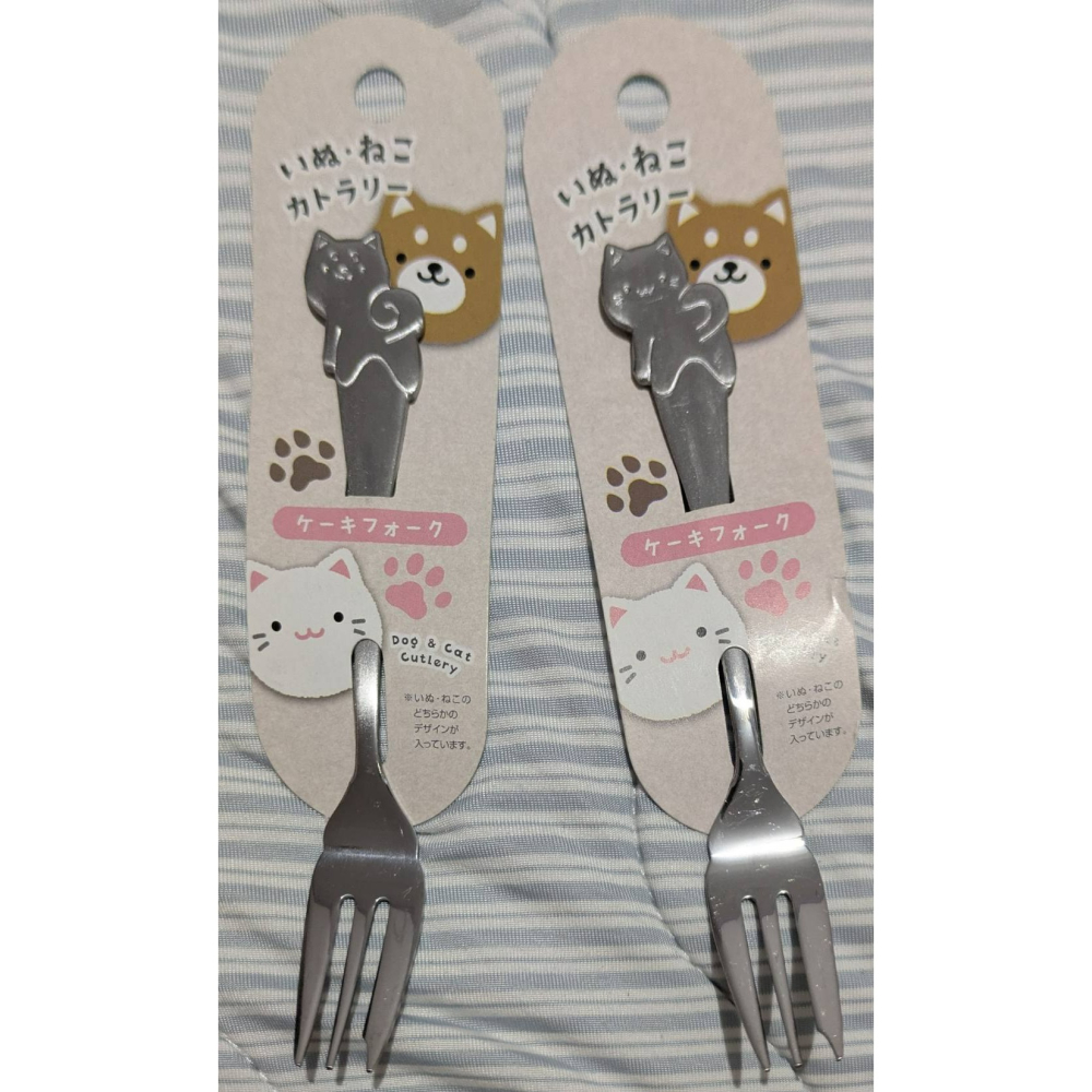 日本新潟燕市製-貓狗造型餐具-叉子-細節圖4