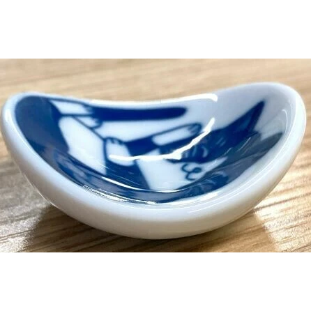 ☆☆日本美濃燒超可愛賓士貓咪丸形筷架(日本製)☆☆-細節圖2