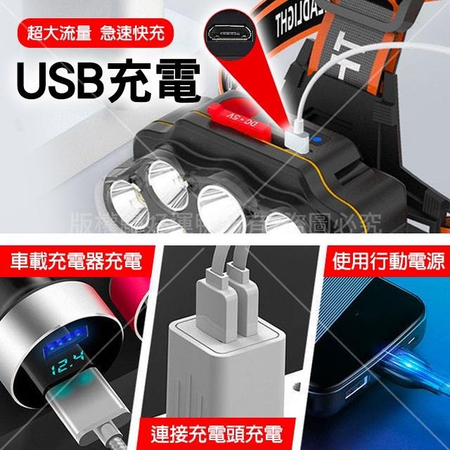 LED頭戴式頭燈 頭戴式工作燈 頭戴式釣魚燈  USB充電頭燈  頭戴式登山燈  超強續航力頭燈-細節圖4