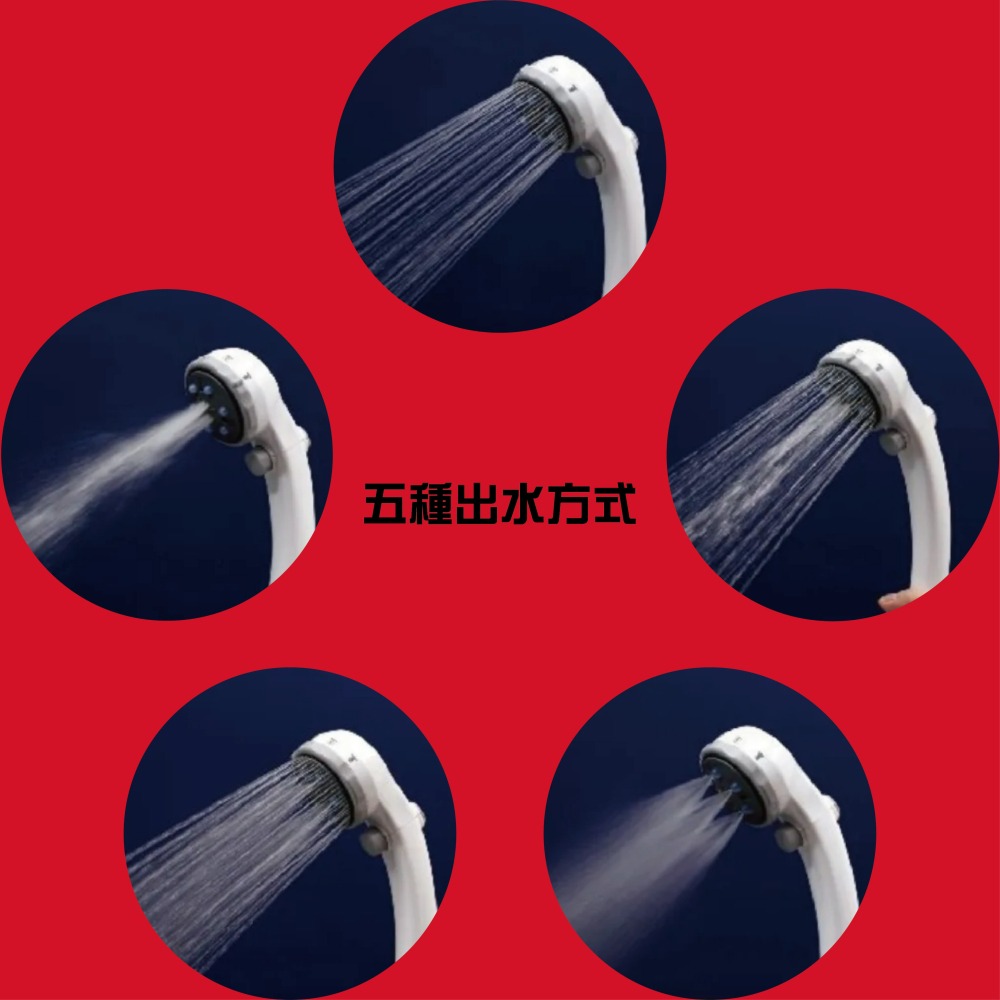 【CERAX 洗樂適衛浴】日本takagi 五段式蓮蓬頭附止水開關、省水、淋浴、花灑(JS436GY)-細節圖2