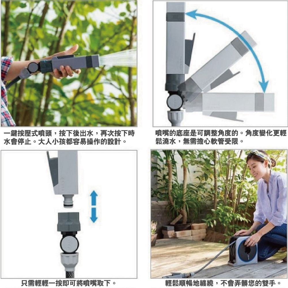 【CERAX 洗樂適衛浴】日本takagi 超輕量型10m/20m灑水器 水車組、水管組、洗車、園藝、好收納-細節圖6