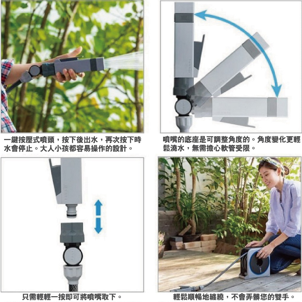 【CERAX 洗樂適衛浴】日本takagi 超輕量型10m/20m灑水器 水車組、水管組、洗車、園藝、好收納-細節圖6