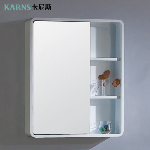 【CERAX 洗樂適衛浴】65cm單面浴室開放收納鏡櫃、化妝鏡 PVC防水發泡板，100%防水(D-07)