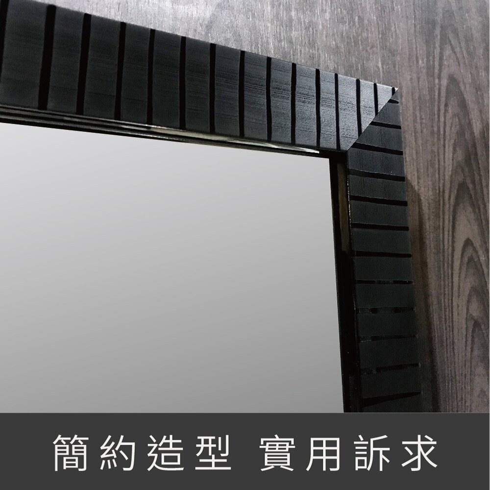 【CERAX 洗樂適衛浴】精品發泡框化妝鏡 附玻璃平台(LT-3010B-45)鏡子 黑框鏡-細節圖4