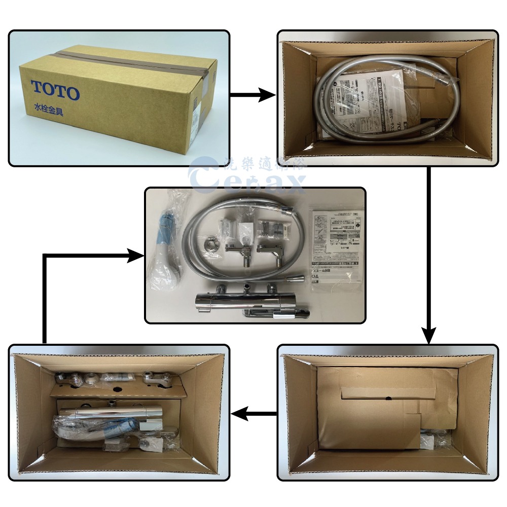 【CERAX 洗樂適衛浴】 日本TOTO 原裝 控溫龍頭 溫控淋浴龍頭(TBV03401J 平行輸入)-細節圖2