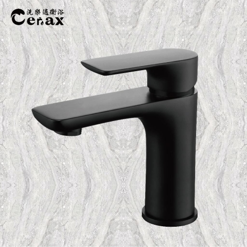 【CERAX 洗樂適衛浴】面盆單槍單孔冷熱混合龍頭(全配)、霧黑、黑色(B-5611)