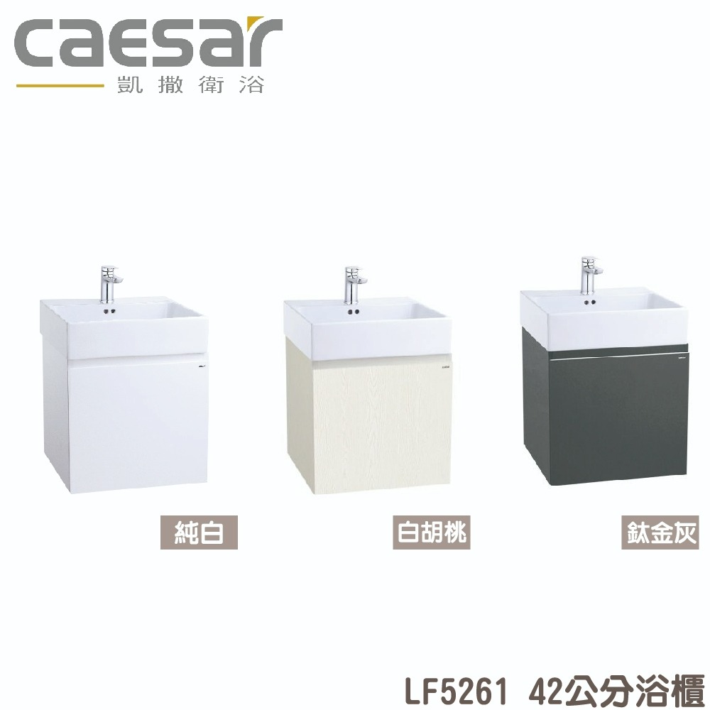 『洗樂適台南義林店』衛浴六件式套組 CAESAR凱撒衛浴 省水馬桶+42cm浴櫃+面盆龍頭+沐浴龍頭+除霧鏡+ST放衣架-細節圖2