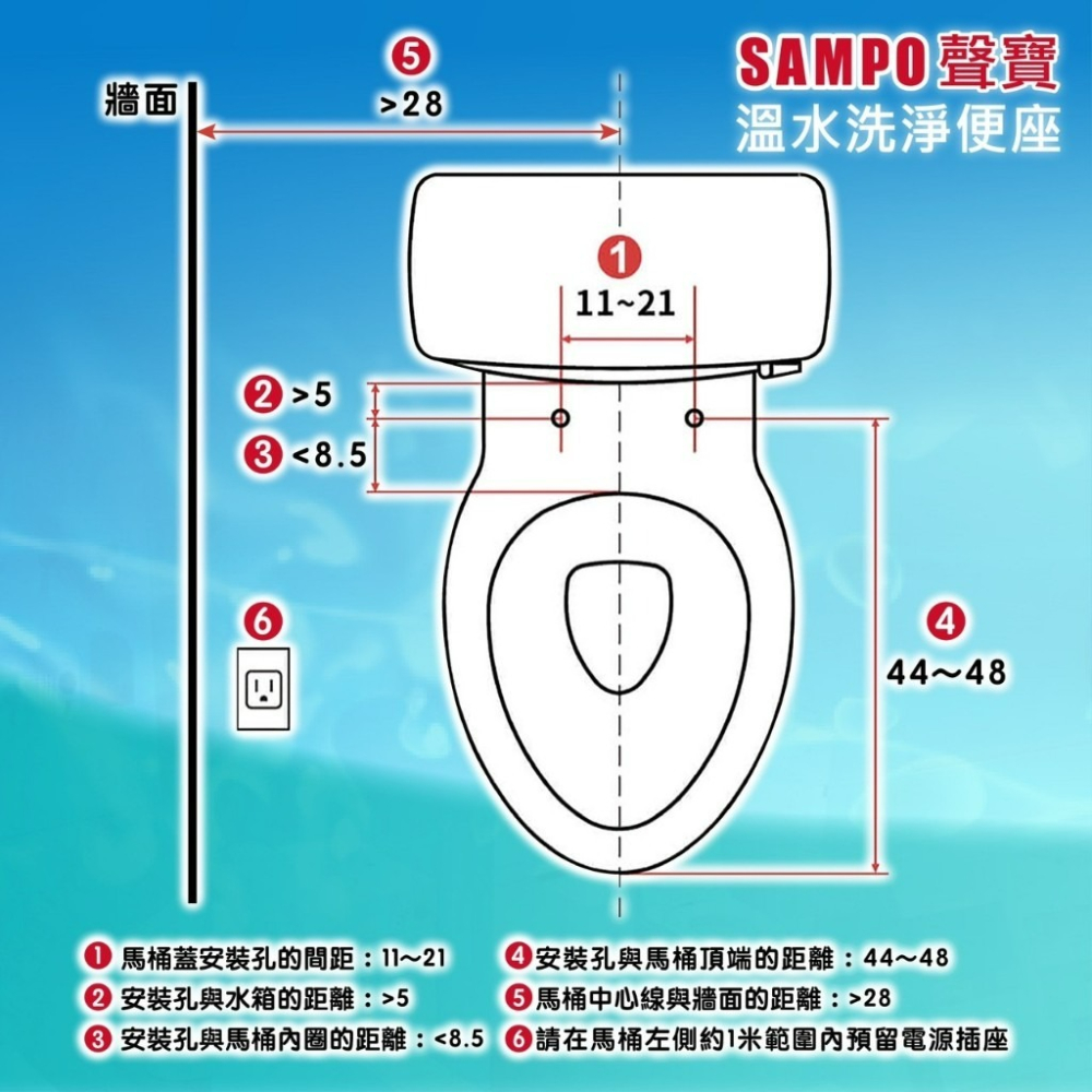 瞬熱式含安裝『洗樂適台南義林店』【SAMPO聲寶】台灣製 瞬熱式溫水洗淨便座 自動噴嘴清潔 免治馬桶蓋 馬桶蓋 免治-細節圖4