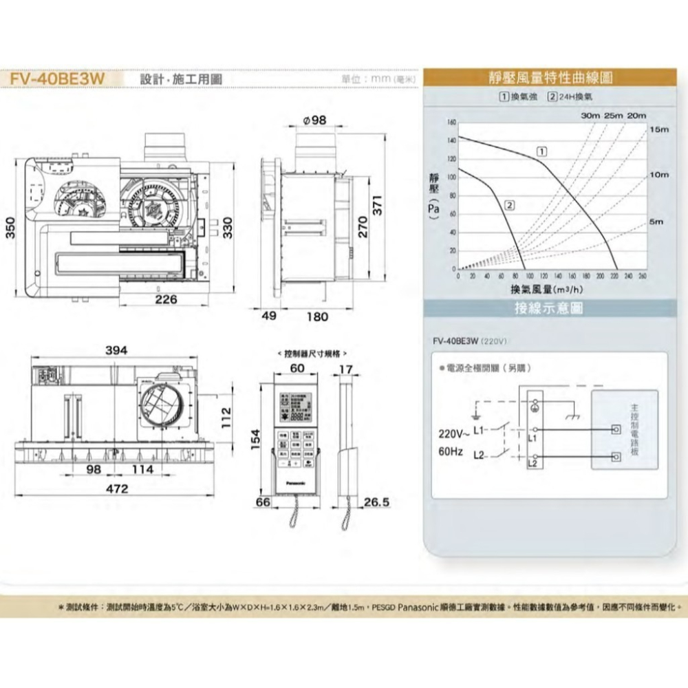 『洗樂適台南義林店』國際牌Panasonic新款Nanoe 無線遙控四合一速暖浴室暖風機220V (FV-40BE3W)-細節圖4