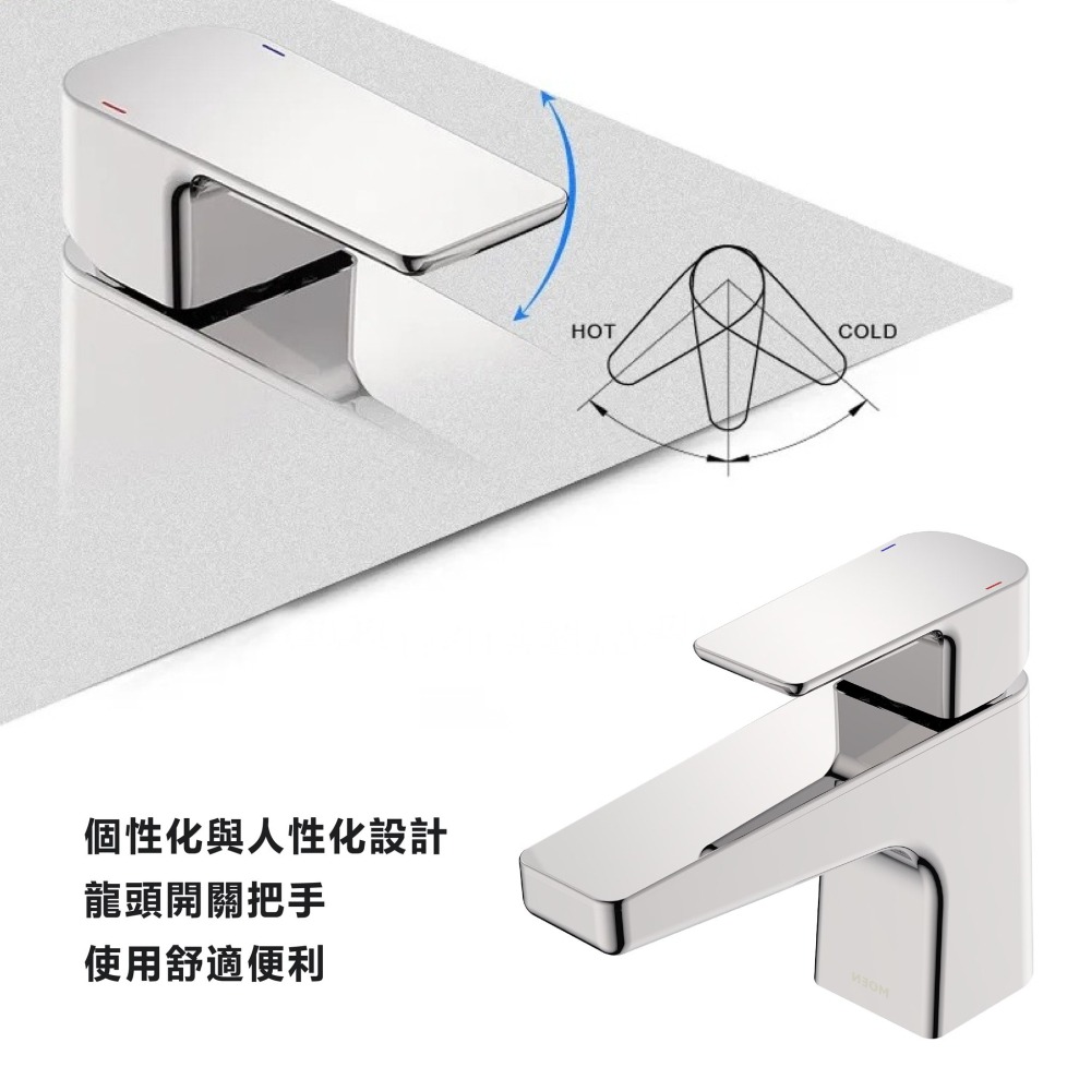 【CERAX 洗樂適衛浴】美國第一暢銷品牌MOEN 單孔單把手旋轉水嘴面盆龍頭(GN15122)衛浴 浴室-細節圖6