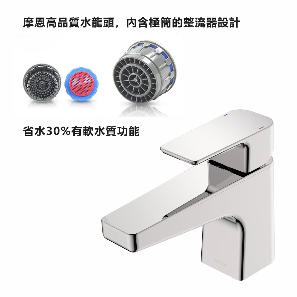 【CERAX 洗樂適衛浴】美國第一暢銷品牌MOEN 槍灰色單孔單把手旋轉水嘴面盆龍頭(GN15122SRN)衛浴 浴室-細節圖5