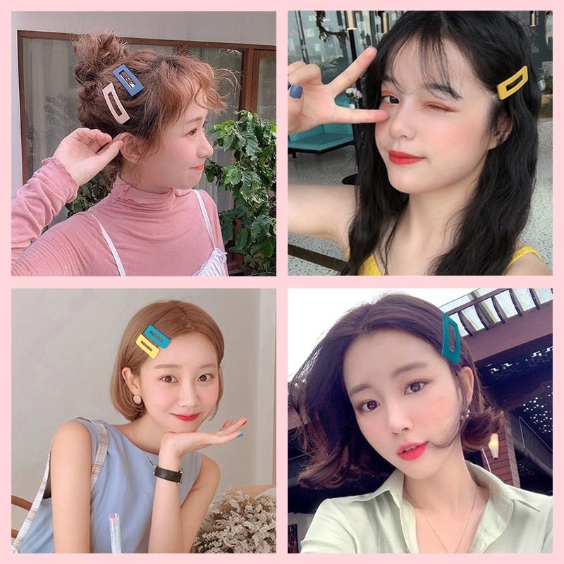 【台灣現貨免運 髮夾】髮夾 韓系髮夾 莫蘭迪色 BB夾 瀏海夾 霧面磨砂 髮飾 水滴夾 一字夾 瀏海夾 飾品-細節圖6
