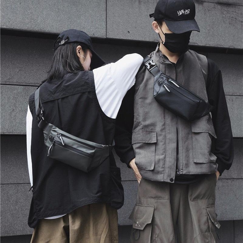 【台灣現貨免運 腰包 側背包】輕便大容量多功能腰包 休閒胸包 側背包 旅行斜背包 運動腰包 單肩包 男生腰包-細節圖7