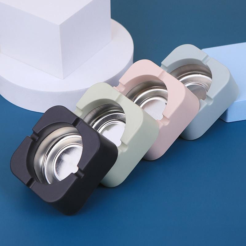 【台灣現貨免運 馬卡龍 菸灰缸】煙灰缸 時尚北歐風 幾何形菸缸 造型菸灰缸 塑膠菸灰缸 方形菸灰缸 馬卡龍菸灰缸-細節圖8