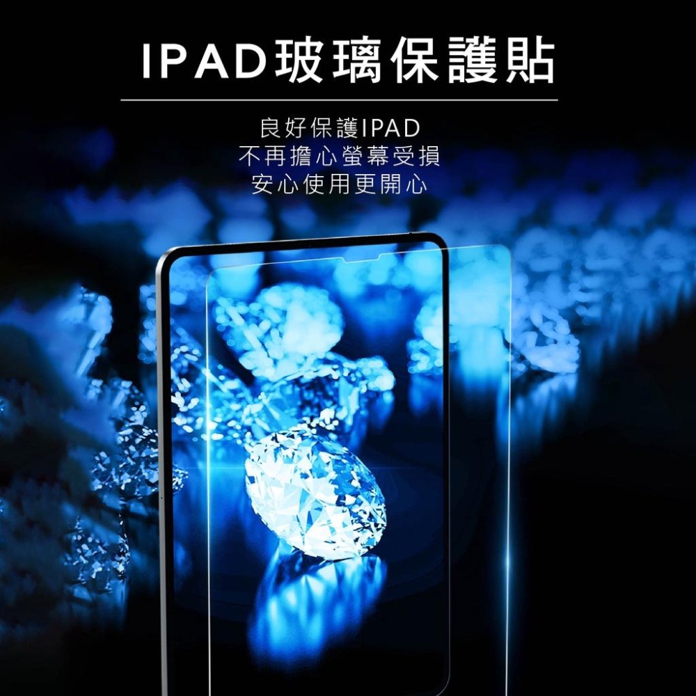 iPad玻璃貼 玻璃保護貼適用2021 Pro 11 10.2 9.7 Air mini 2 3 4 5 6 7 8 9-細節圖2