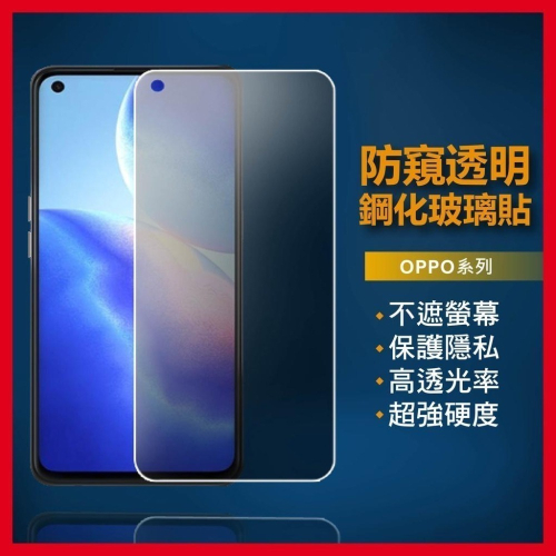 OPPO防偷窺滿版玻璃貼 防窺螢幕保護貼適用Reno8 Reno7 Reno6 Reno5 5G R17 Pro R15