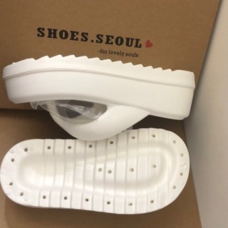 [Shoes.seoul]東大門空運 韓國代購 實拍 7cm(部份現貨)雨天穿💦玩水穿💕超增高 Q彈 厚底 夾腳拖鞋-細節圖2